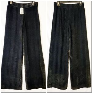 Etcetera Black Velvet Chevron Palazzo Wide Leg 2